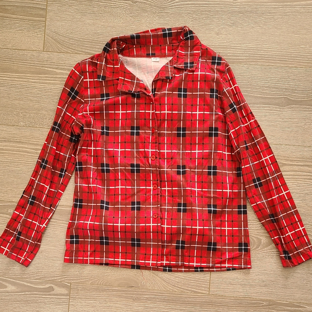 Plaid Red Pajama Set